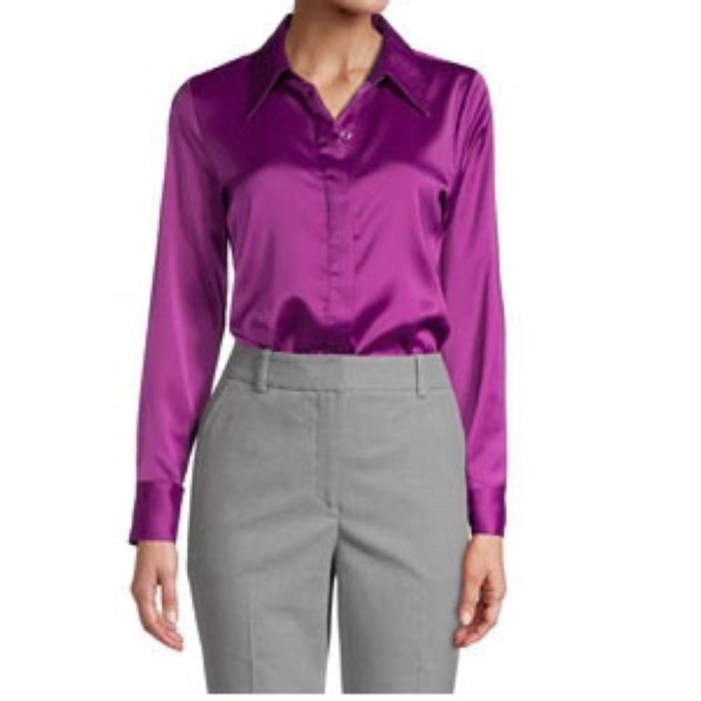 Worthington Blouse Large Purple
